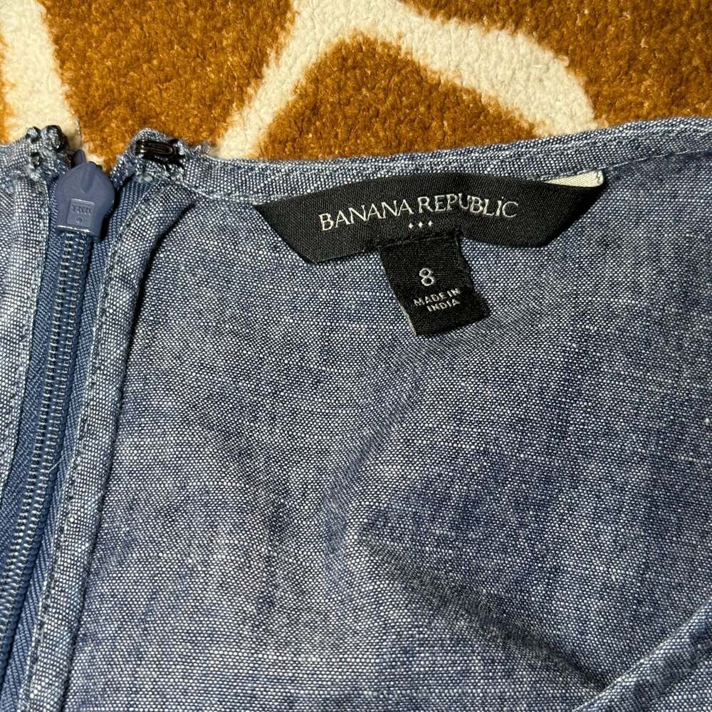 Banana Republic Chambray Sleeveless Peplum Top - Picture 3 of 4